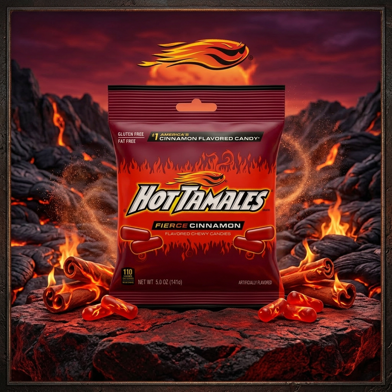 Hot Tamales Fierce Cinnamon Chewy Candies (USA) Share Bag 141g