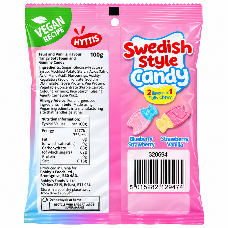 Hyttis Swedish Style Candy Fun Mix Bag 100g