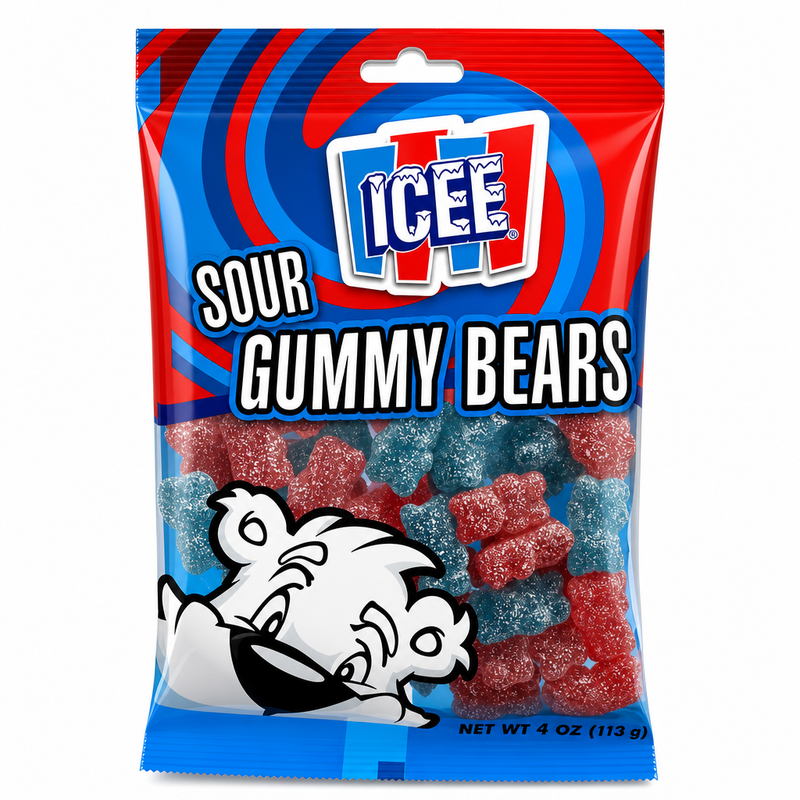 ICEE Sour Gummy Bears Candy Bag 113g