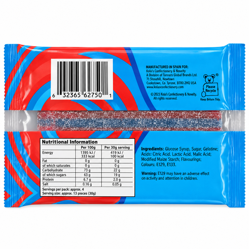 ICEE Sour Gummy Bears Candy Bag 113g
