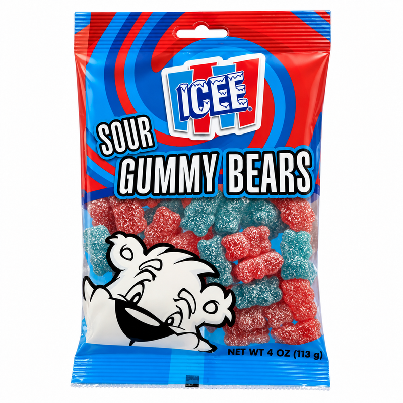 ICEE Sour Gummy Bears Candy Bag 113g