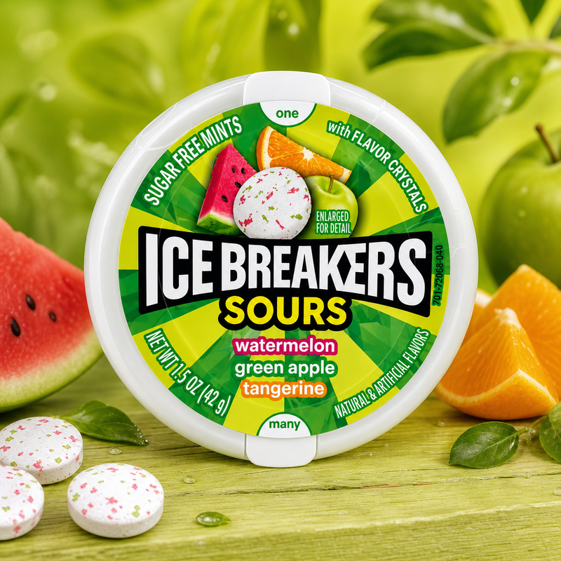 Ice Breakers Sours Watermelon & Green Apple Tangerine (USA) 42g