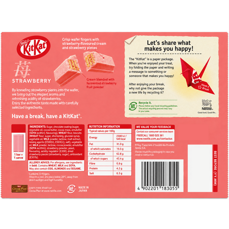 KitKat Mini Strawberry 10 Piece (Japan) 116g