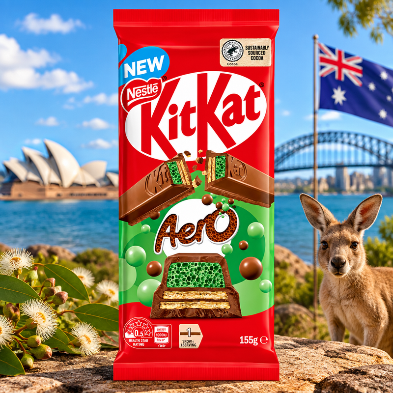 Kit Kat Aero Mint Milk Chocolate Block (AUSTRALIA) 155g