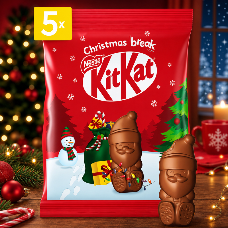 Kit Kat Santa Milk Chocolate Sharing Bag (5x11g) 55G
