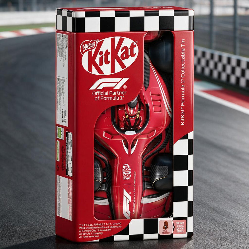 Kitkat Formula 1 (F1) Collectable Tin With Chocolates 130g