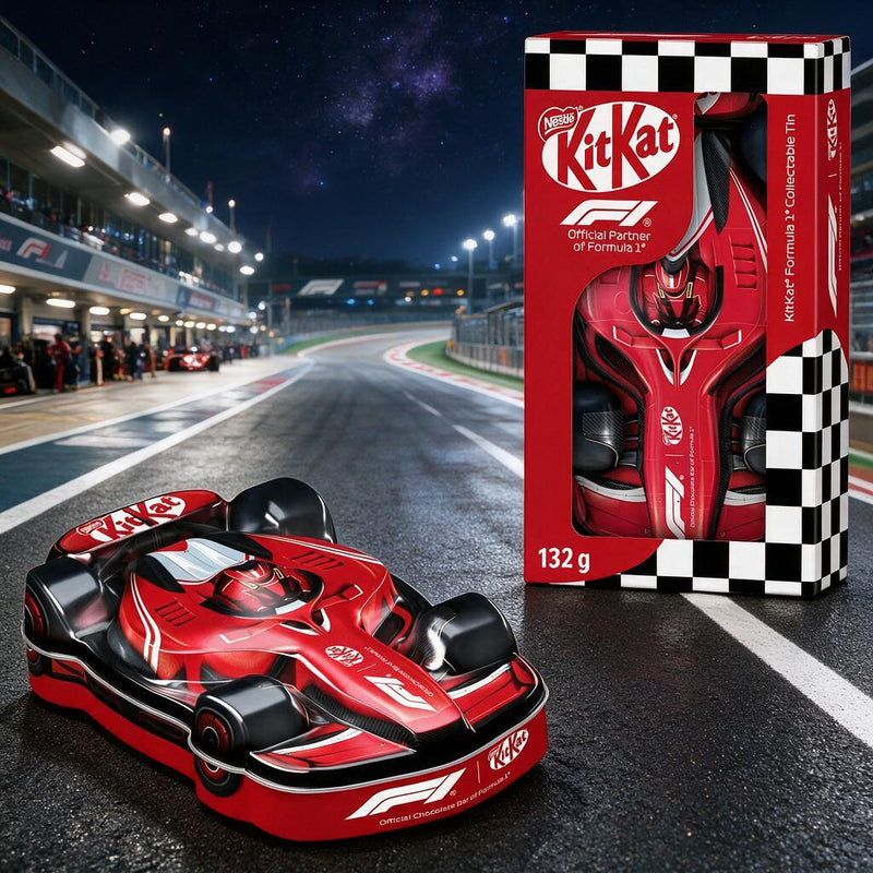 Kitkat Formula 1 (F1) Collectable Tin With Chocolates 130g