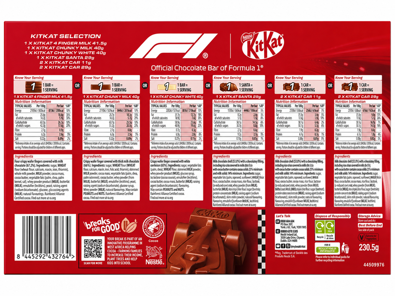 Kitkat Formula 1 (F1) Chocolate Selection Box 230.5g