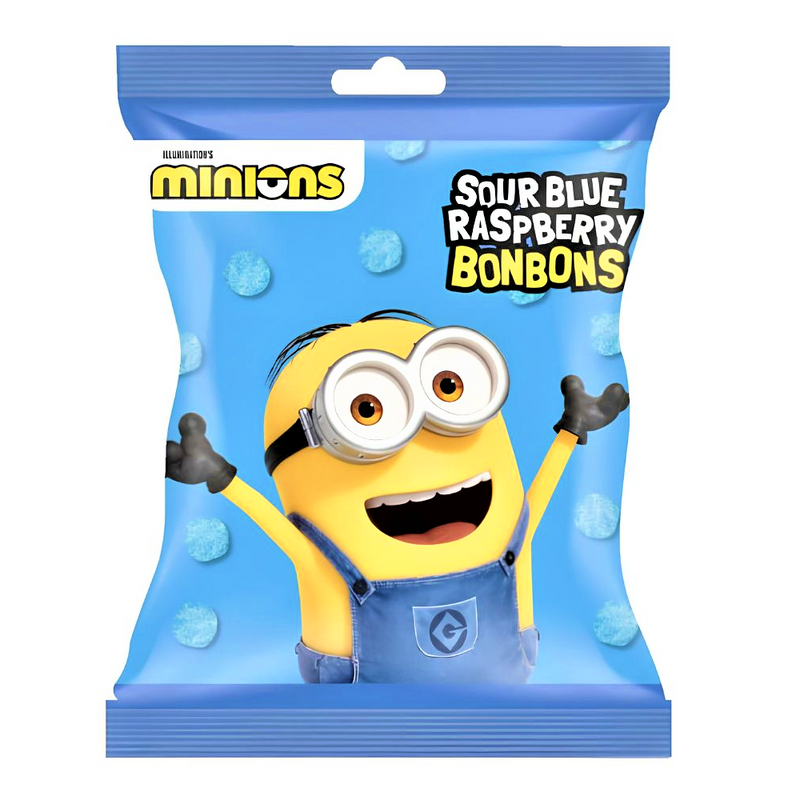 MINIONS Sour Blue Raspberry Bon Bons Bag 90g
