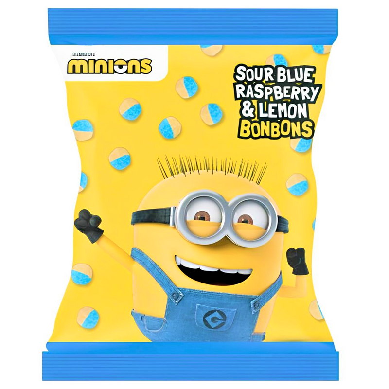 MINIONS Sour Blue Raspberry & Lemon Bon Bons Bag 90g