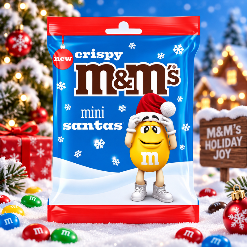 M&M's Christmas Mini Santa Chocolate Bag 55g