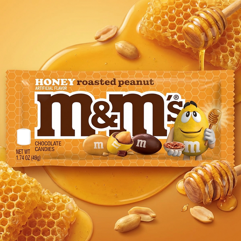 M&M's Honey Roasted Peanut Chocolate Candies (USA) 49g
