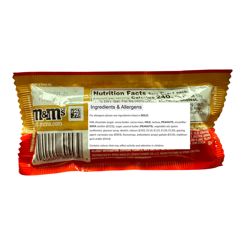 M&M's Peanut Butter & Jelly Chocolate Candies (USA) 46g