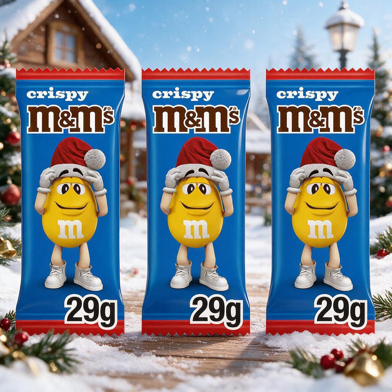 M&M's Crispy Chocolate Christmas Santa 3 Pack Treat 3x29g