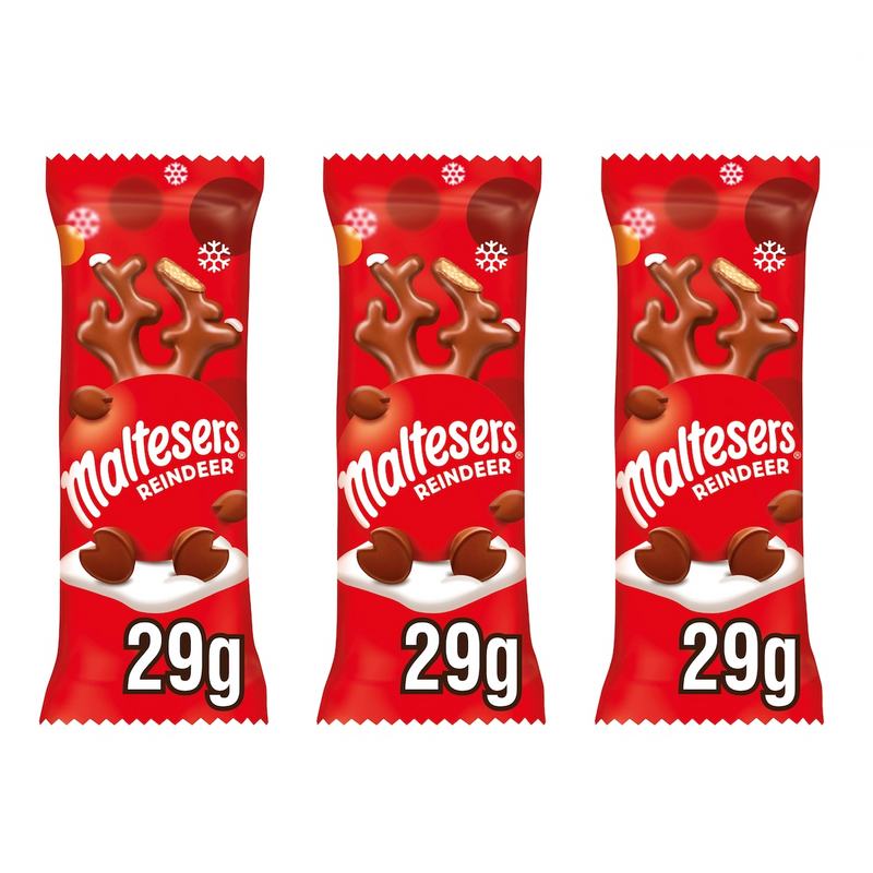 Maltesers Reindeer 3 Pack Chocolate Christmas Treats 3x29g