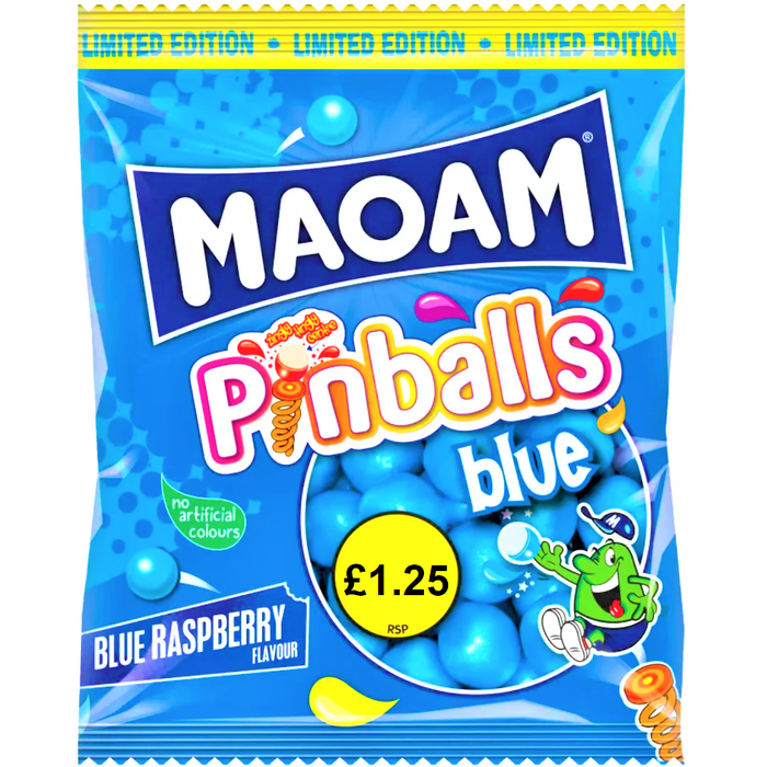 Maoam Pinballs Blue Share Bag 140g Limited Edition