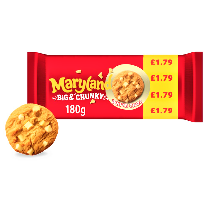 Maryland Big & Chunky White Chocolate Cookies 180g BB: 31 DEC 2024