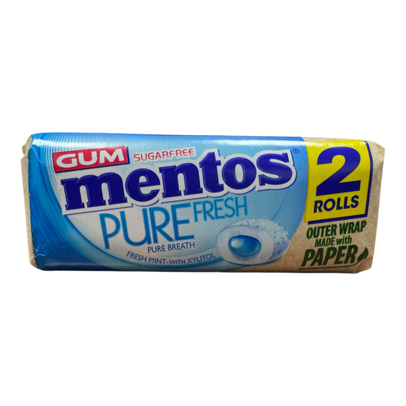 Mentos Pure Fresh MINT Sugar Free Chewing Gum 16 Piece (2X15g)