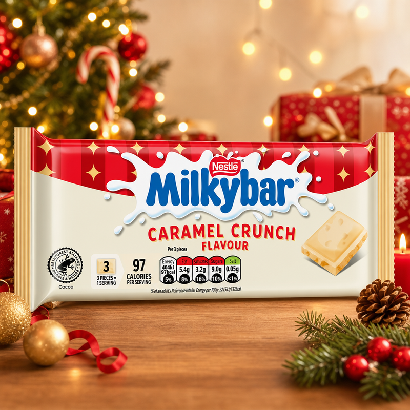 Milkybar Christmas Caramel Crunch Block Bar 90G