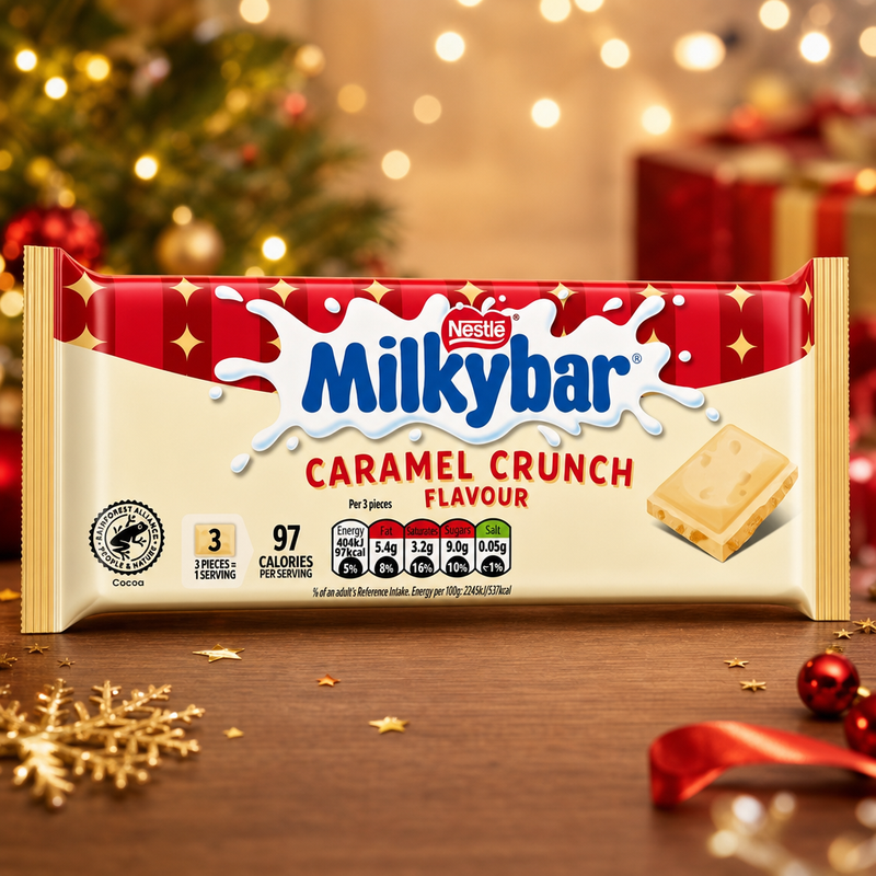Milkybar Christmas Caramel Crunch Block Bar 90G