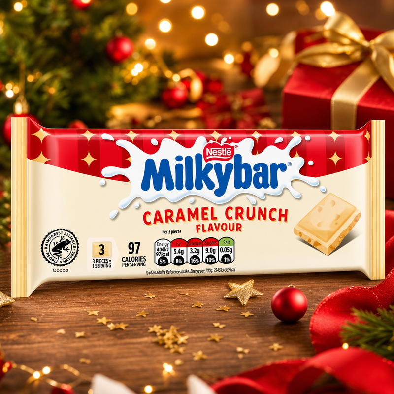 Milkybar Christmas Caramel Crunch Block Bar 90G