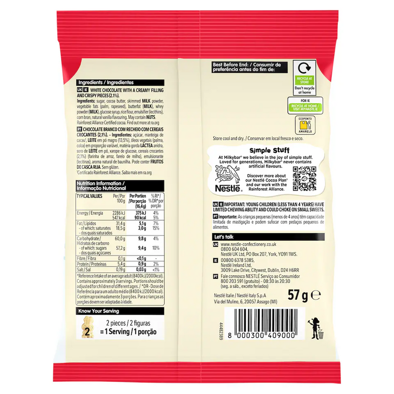 Milkybar Festive Friends White Chocolate Sharing Bag 57g