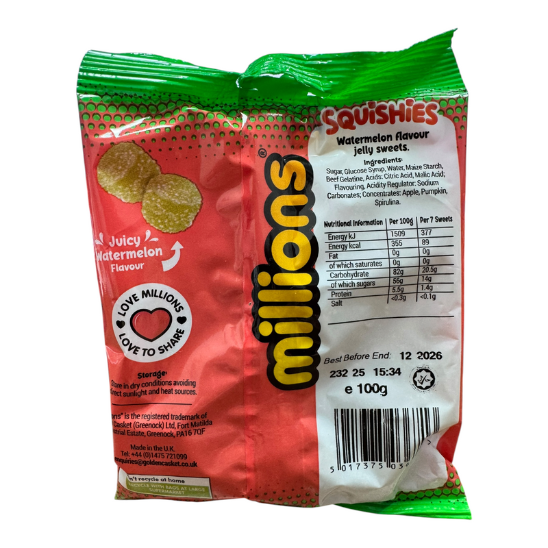 Millions Squishies Watermelon Bag 100g