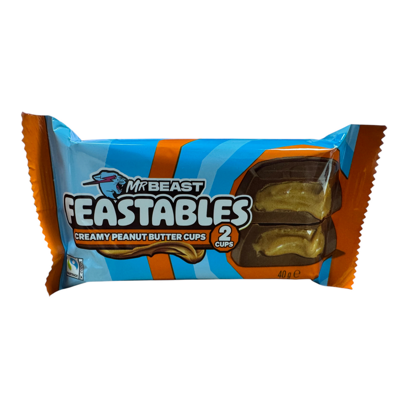 Mr Beast Feastables 2 Creamy Chocolate Peanut Butter Cups 40g