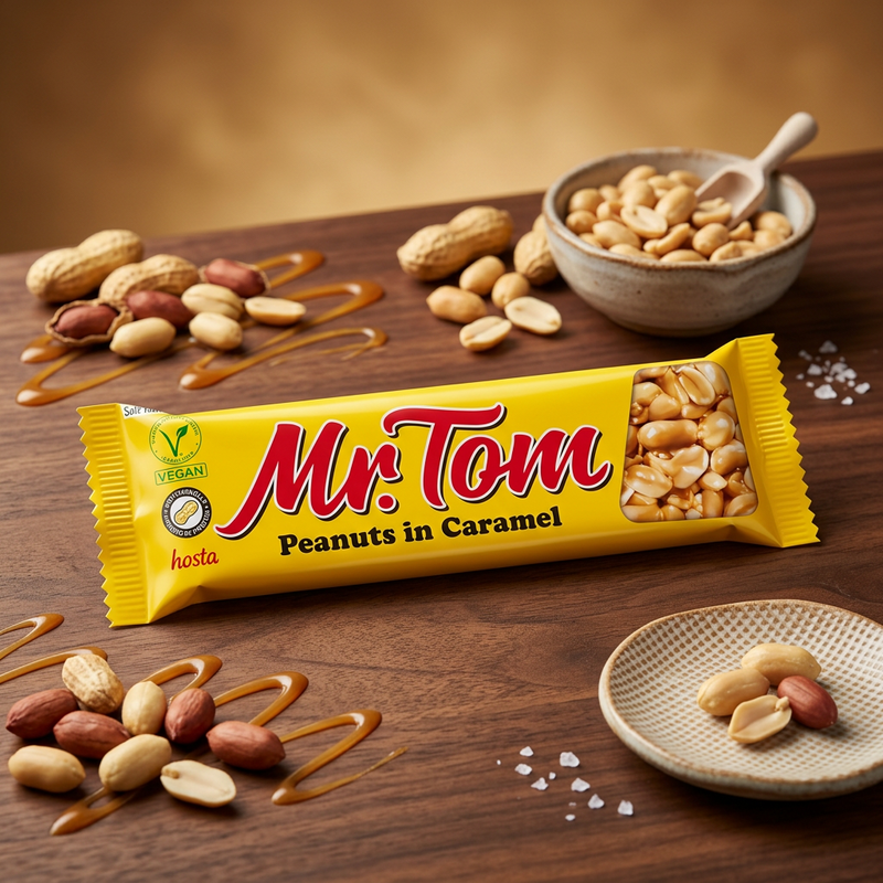 Mr Tom Peanuts in Caramel Bar 40g