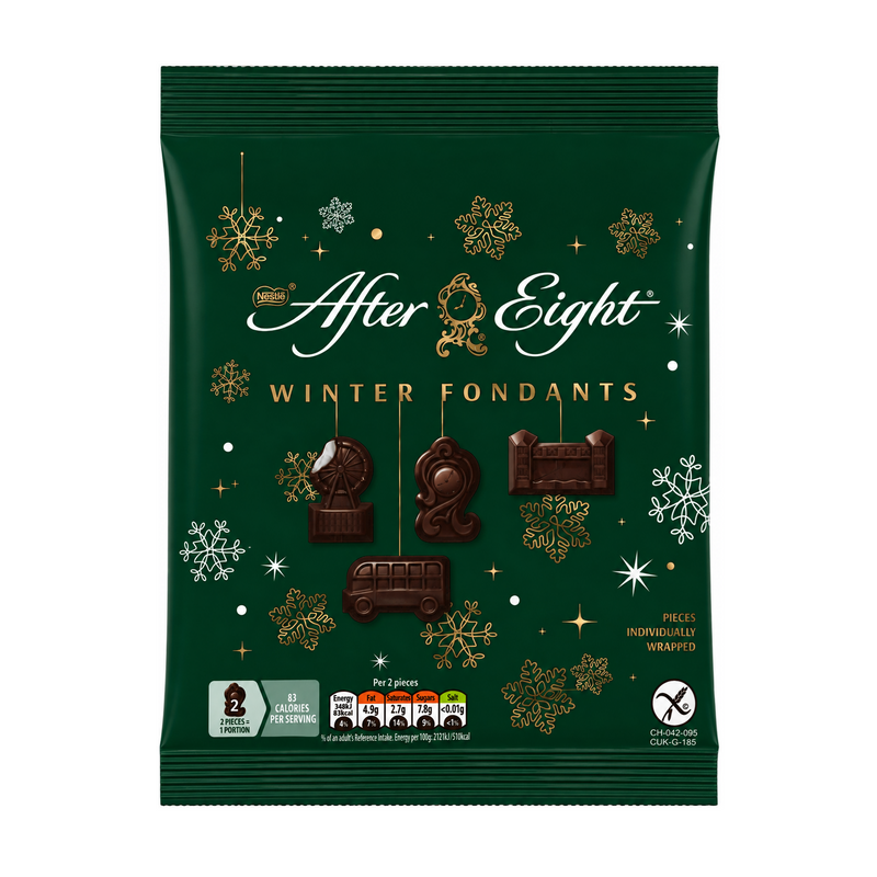 Nestle After Eight Winter Fondants Dark Mint Chocolates Bag 57g