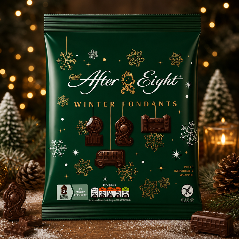 Nestle After Eight Winter Fondants Dark Mint Chocolates Bag 57g
