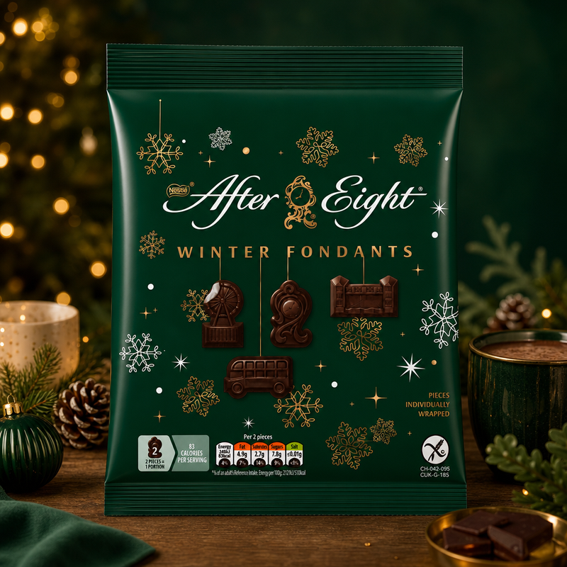 Nestle After Eight Winter Fondants Dark Mint Chocolates Bag 57g
