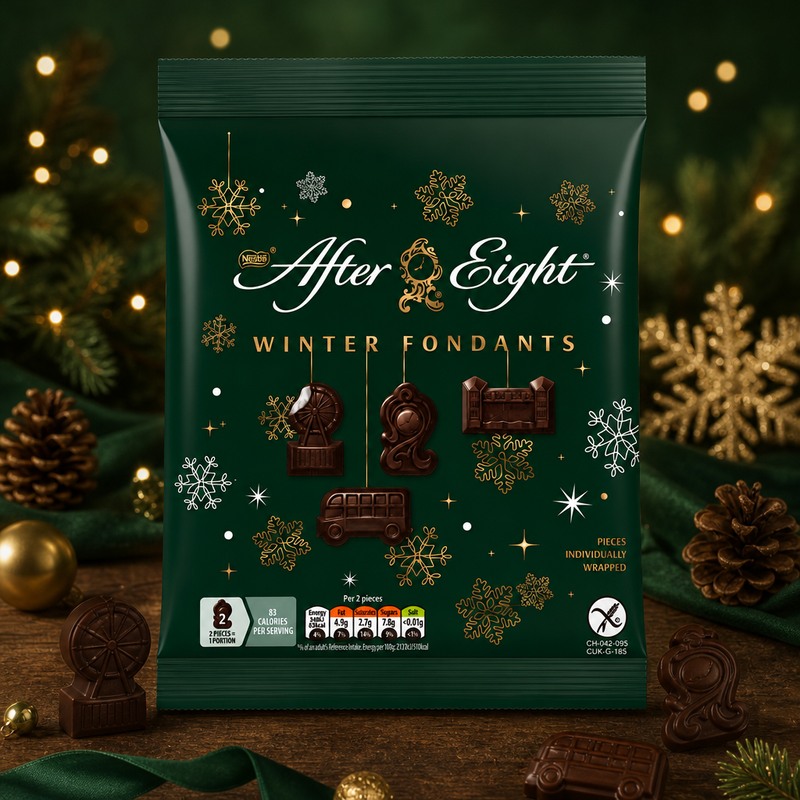 Nestle After Eight Winter Fondants Dark Mint Chocolates Bag 57g