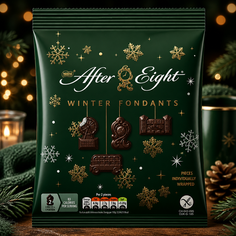 Nestle After Eight Winter Fondants Dark Mint Chocolates Bag 57g