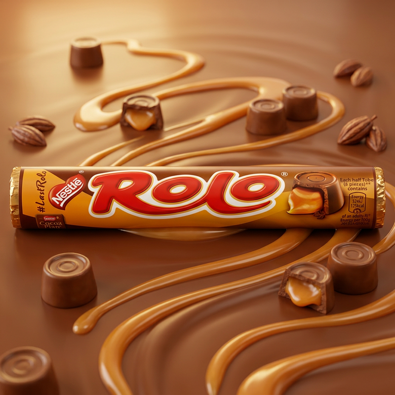 Nestle Rolo Milk Chocolate & Toffee Tube 52g