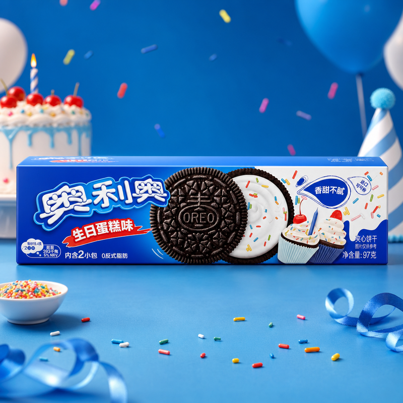 Oreo BIRTHDAY CAKE Sandwich Cookies (CHINA) 97g