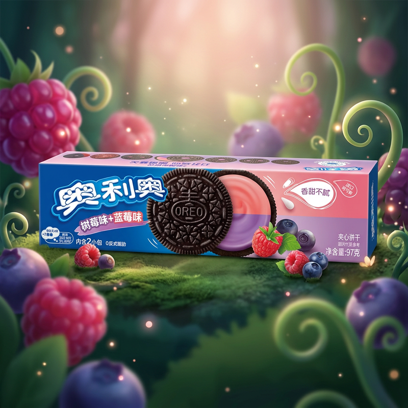 Oreo BLUEBERRY & RASPBERRY Sandwich Cookies (CHINA) 97g