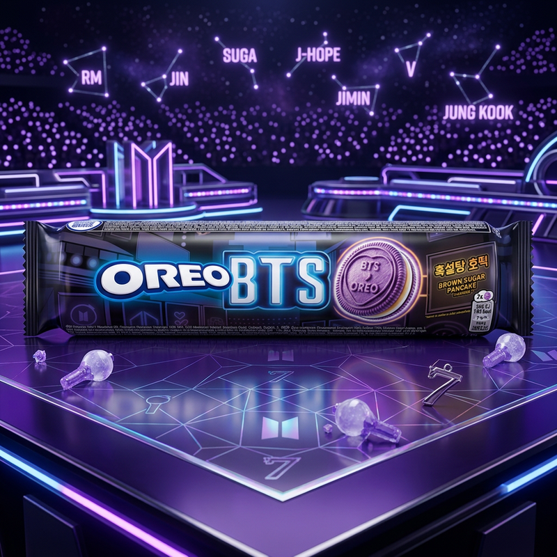 Oreo BTS Brown Sugar Pancake Cocoa Sandwich Biscuit Pack 157g