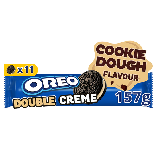 Oreo Double Creme COOKIE DOUGH Cocoa Sandwich Biscuits 157g