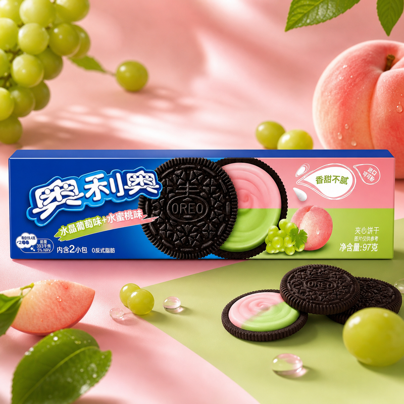 Oreo Grape & Peach Sandwich Cookies (CHINA) 97g
