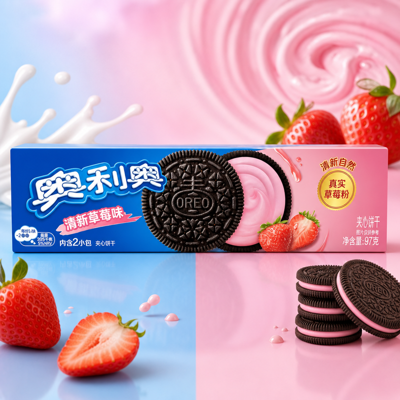 Oreo STRAWBERRY Sandwich Cookies (CHINA) 97g