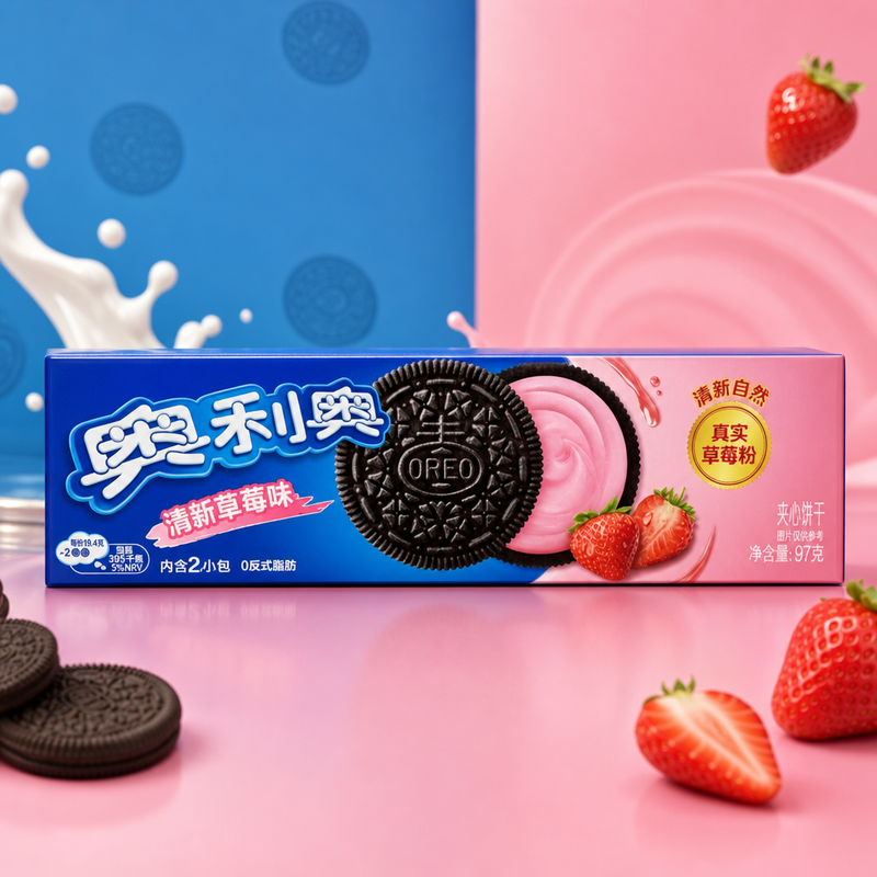 Oreo STRAWBERRY Sandwich Cookies (CHINA) 97g