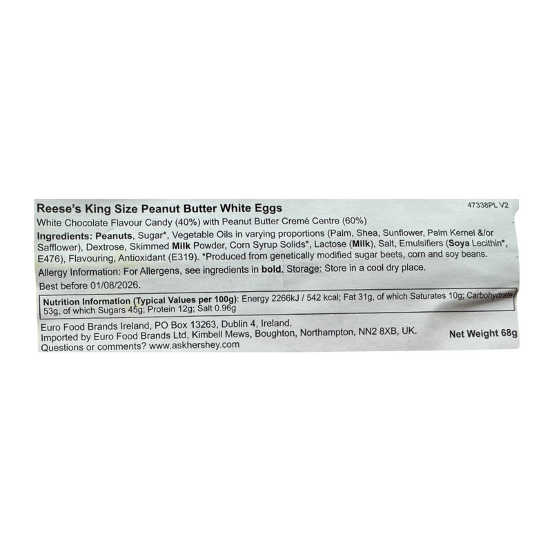 Reese's White Peanut Butter Eggs King Size 68g