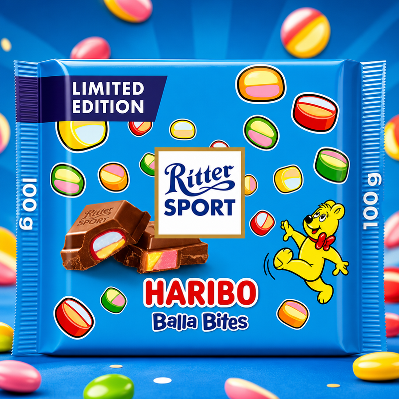 Ritter Sport Limited Edition Haribo Balla Bites 100g
