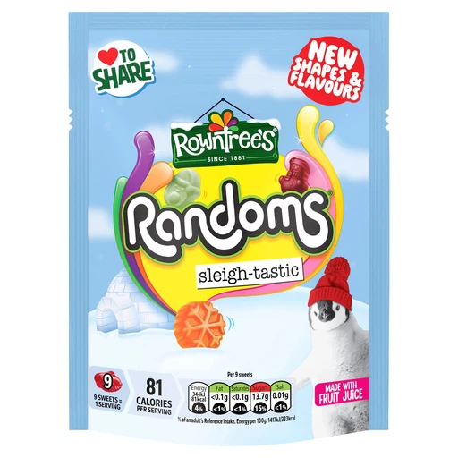 Rowntree's Randoms Sleigh-Tastic Sweets Sharing Bag 130g