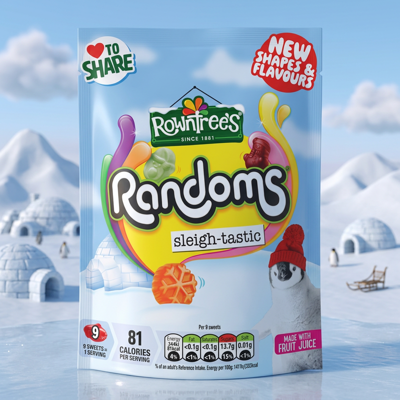 Rowntree's Randoms Sleigh-Tastic Sweets Sharing Bag 130g