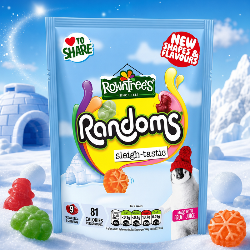 Rowntree's Randoms Sleigh-Tastic Sweets Sharing Bag 130g