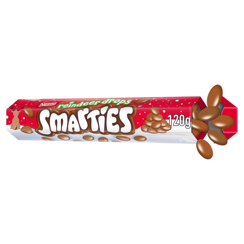 Smarties Reindeer Drops Milk Chocolate Giant Tube 120g