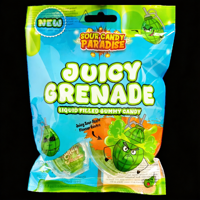 Sour Candy Paradise Apple Filled JUICY GRENADE Gummy 72g