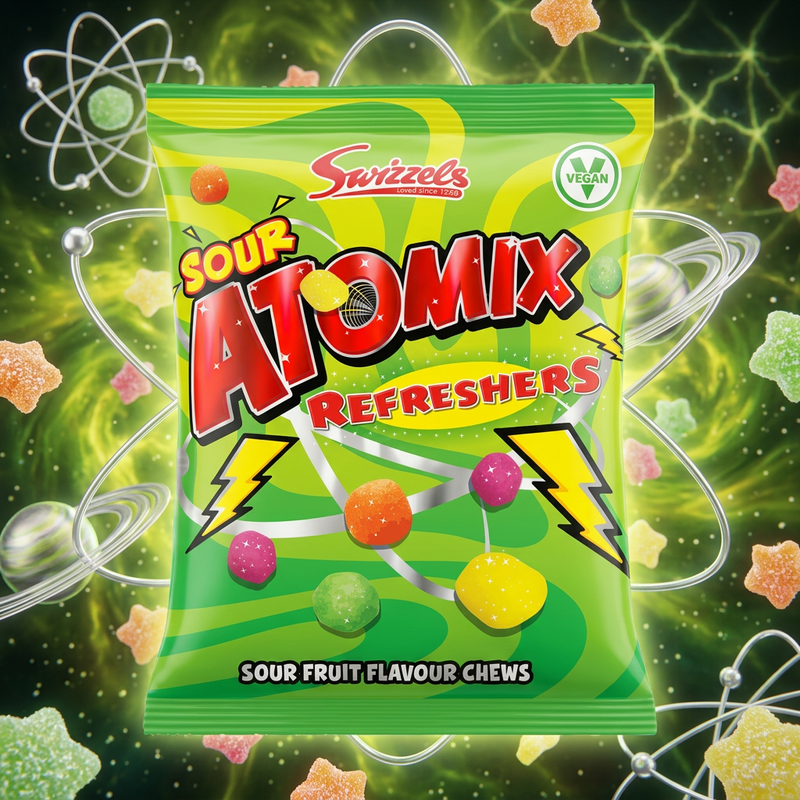 Swizzels SOUR ATOMIX Refreshers Candy Bag 110g